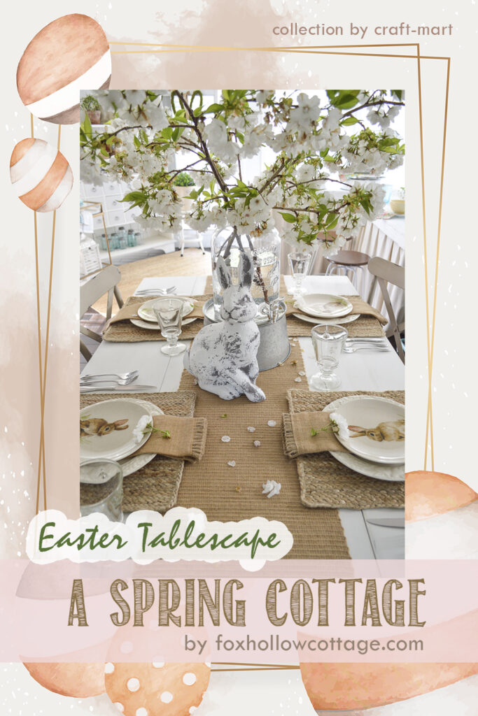 Simple Spring Cottage Easter Tablescape