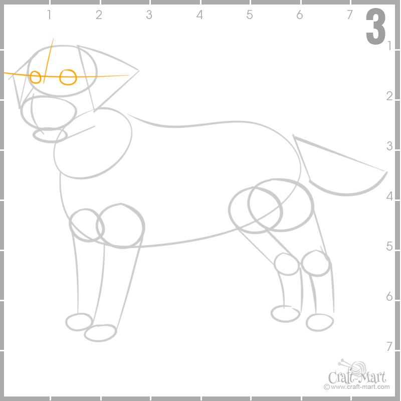 step 4 - position dog's eyes