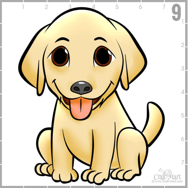 Easy step-by-step cute puppy drawing - Craft-Mart