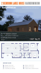 2 Bedroom Barndominium Layout