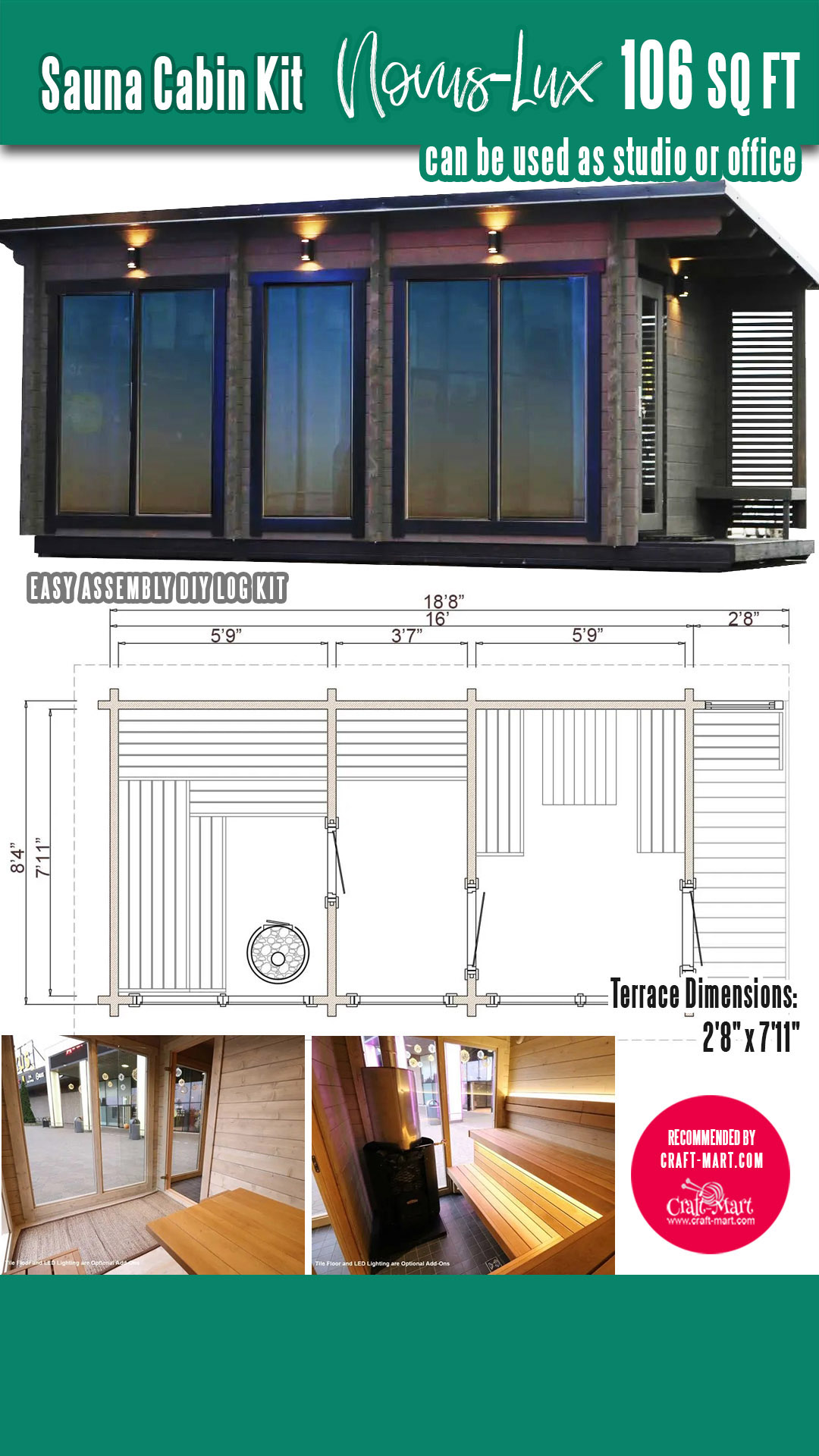 299NovusLuxsaunacabinkit CraftMart