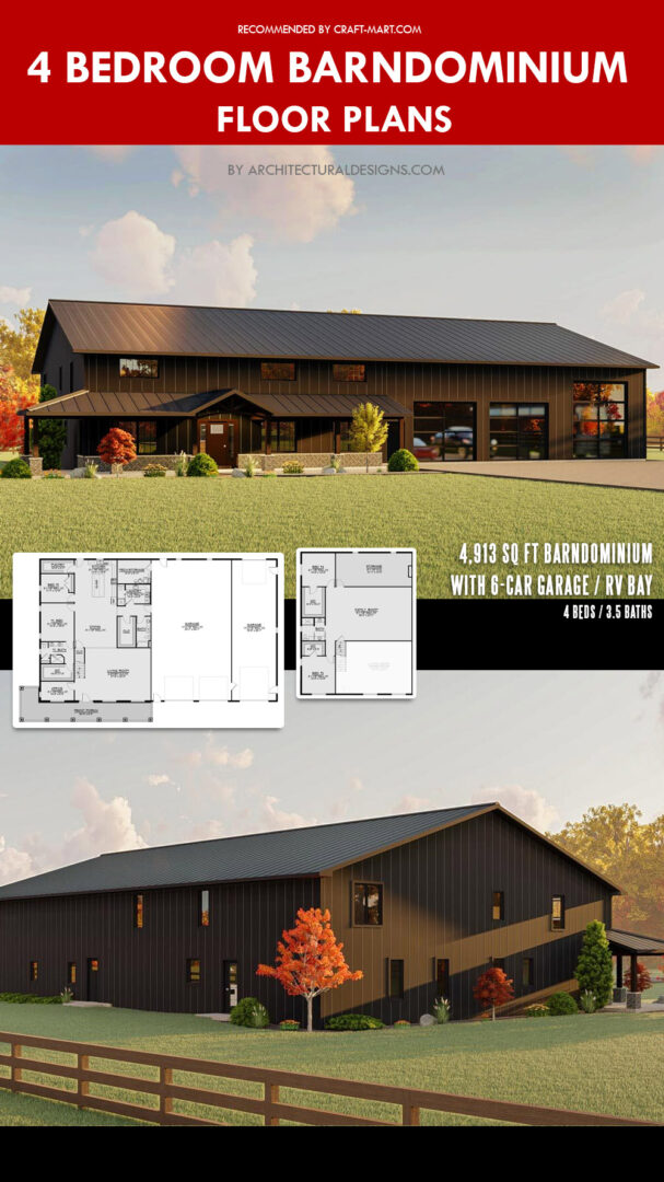 4 bedroom barndominium floor plans with pictures - Craft-Mart