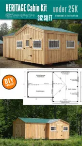 12X24 HERITAGE 3-SEASON PRE-CUT SMALL CABIN KIT