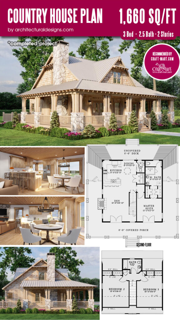Country House Plan with a Wrap-Around Porch