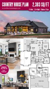 Modern Country House Plan bY Architectural Designs