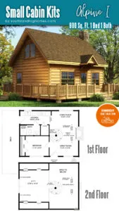 Drawing inspiration from a cozy mountain chalet, this log home plan offers a simple yet highly functional design. The centerpiece is a spacious vaulted great room, perfect for gatherings and relaxation.