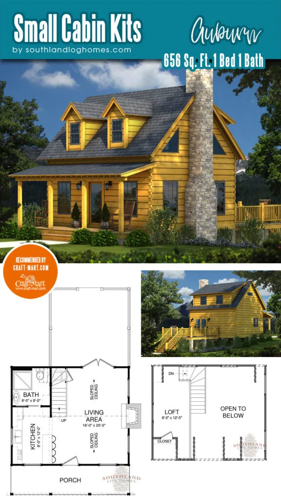 The Auburn is a cozy and rustic log cabin that offers a comfortable and affordable living space. This cabin can be built with either traditional full log or hybrid timber frame construction, depending on your preference and budget. 