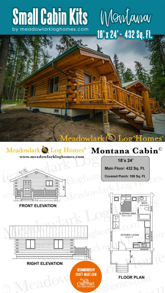 The 18x24 Montana Cabin has consistently held the title of being our most popular cabin. Its spacious layout, perfect proportions, and affordable price make it a top choice. Picture this charming cabin nestled on your backwoods property or by the creek, creating a delightful retreat.