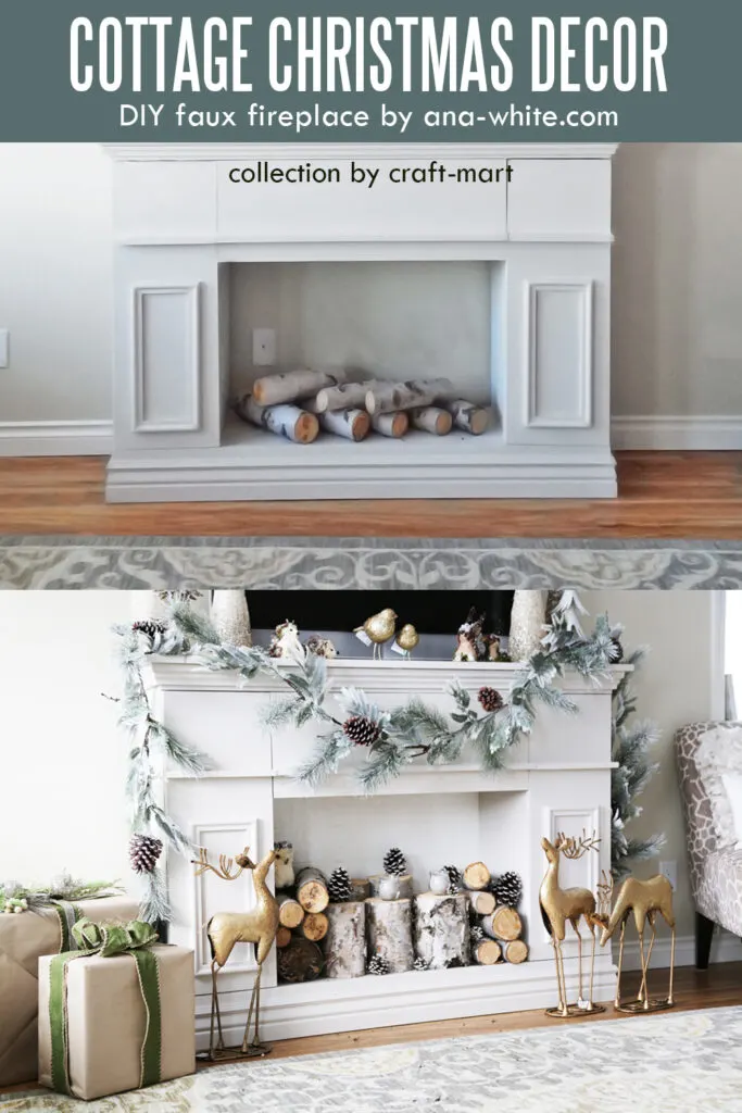 Cottage Christmas DIY: Faux Fireplace