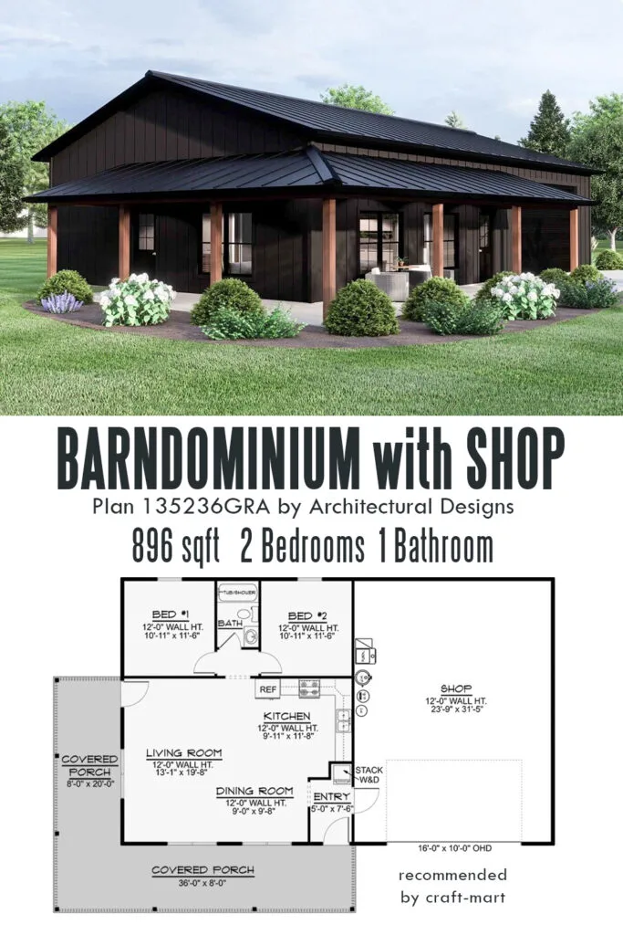 Small Barndominium with Shop
