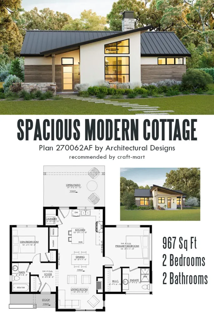 Modern Cottage under 1000 sqft