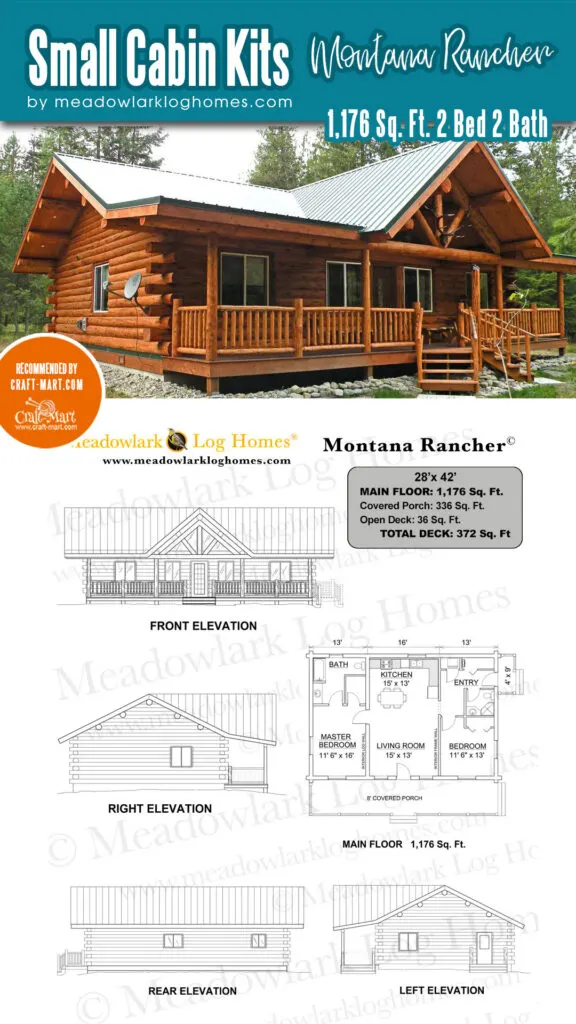 Montana Rancher Log Cabin by Meadowlark Log Homes