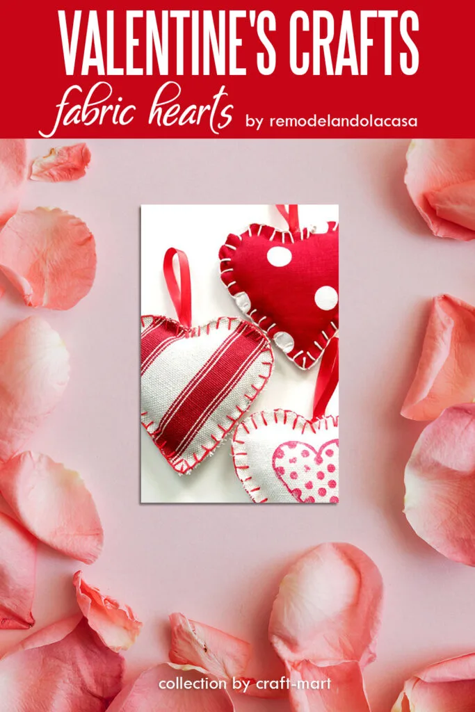 Valentine's Crafts: Fabric Hearts