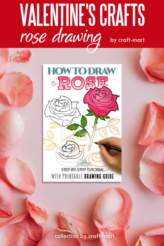 Valentine's Crafts: Draw a Rose