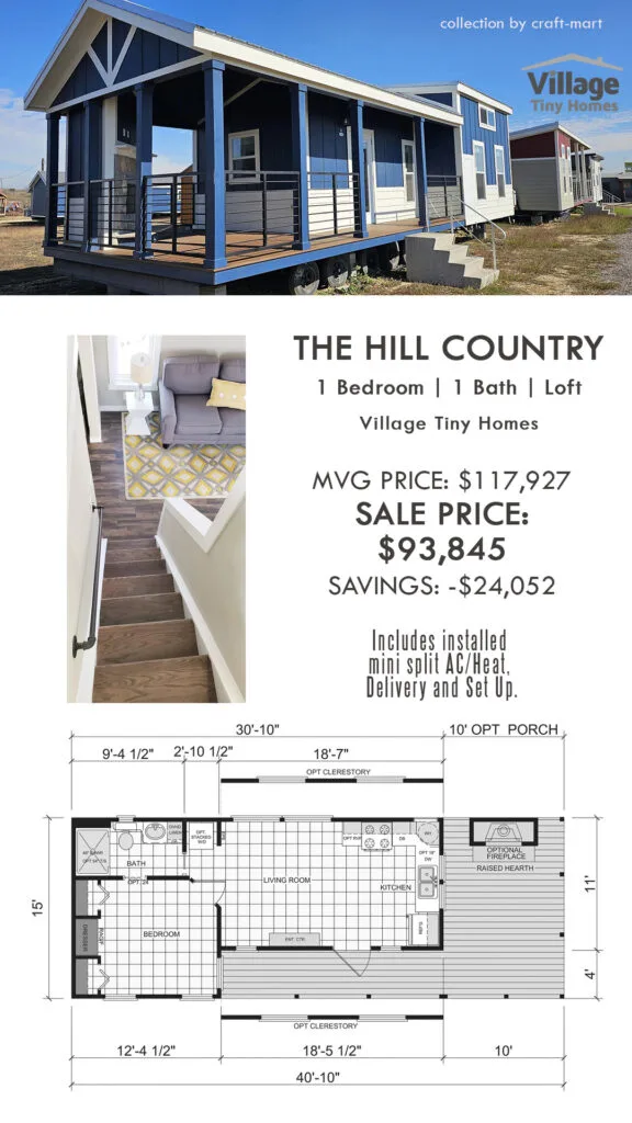 The Hill Country Park Model for Sale