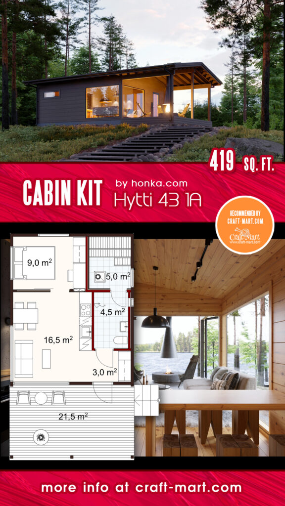 419 sq.ft. Small Cabin Kit Hytti by Honka