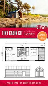 312 sqft tiny cabin Kontti