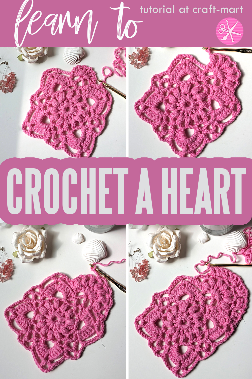 Crochet Heart Tutorial - Craft-Mart