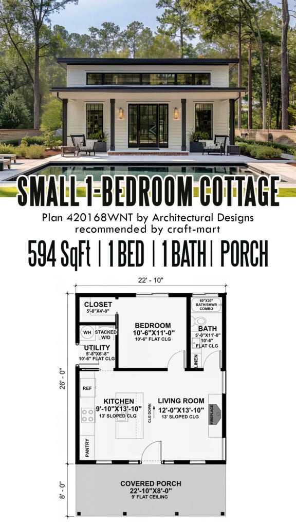 Modern 1-Bedroom Cottage