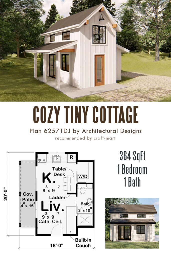cozy tiny cottage with loft