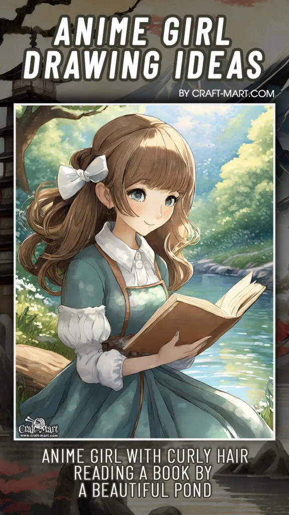 Beautiful girl in an old-fashion dress with a book