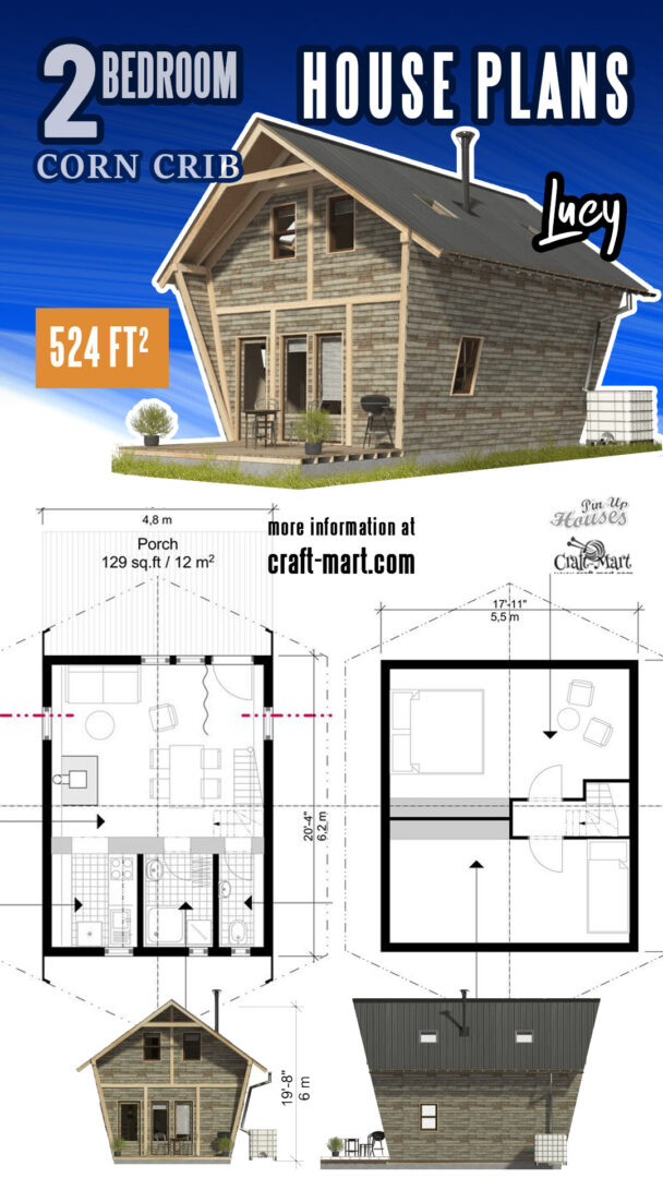 10+ 2-bedroom Shed House Plans and Designs (Tiny) - Craft-Mart