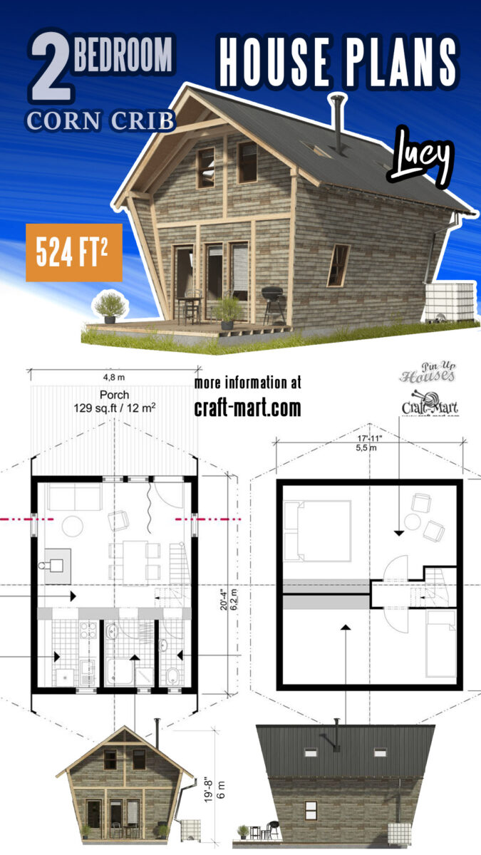 10+ 2-bedroom Shed House Plans and Designs (Tiny) - Craft-Mart