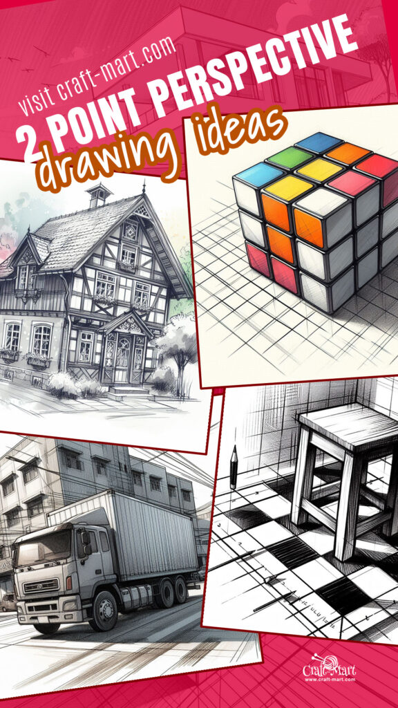 2 point perspective drawing ideas