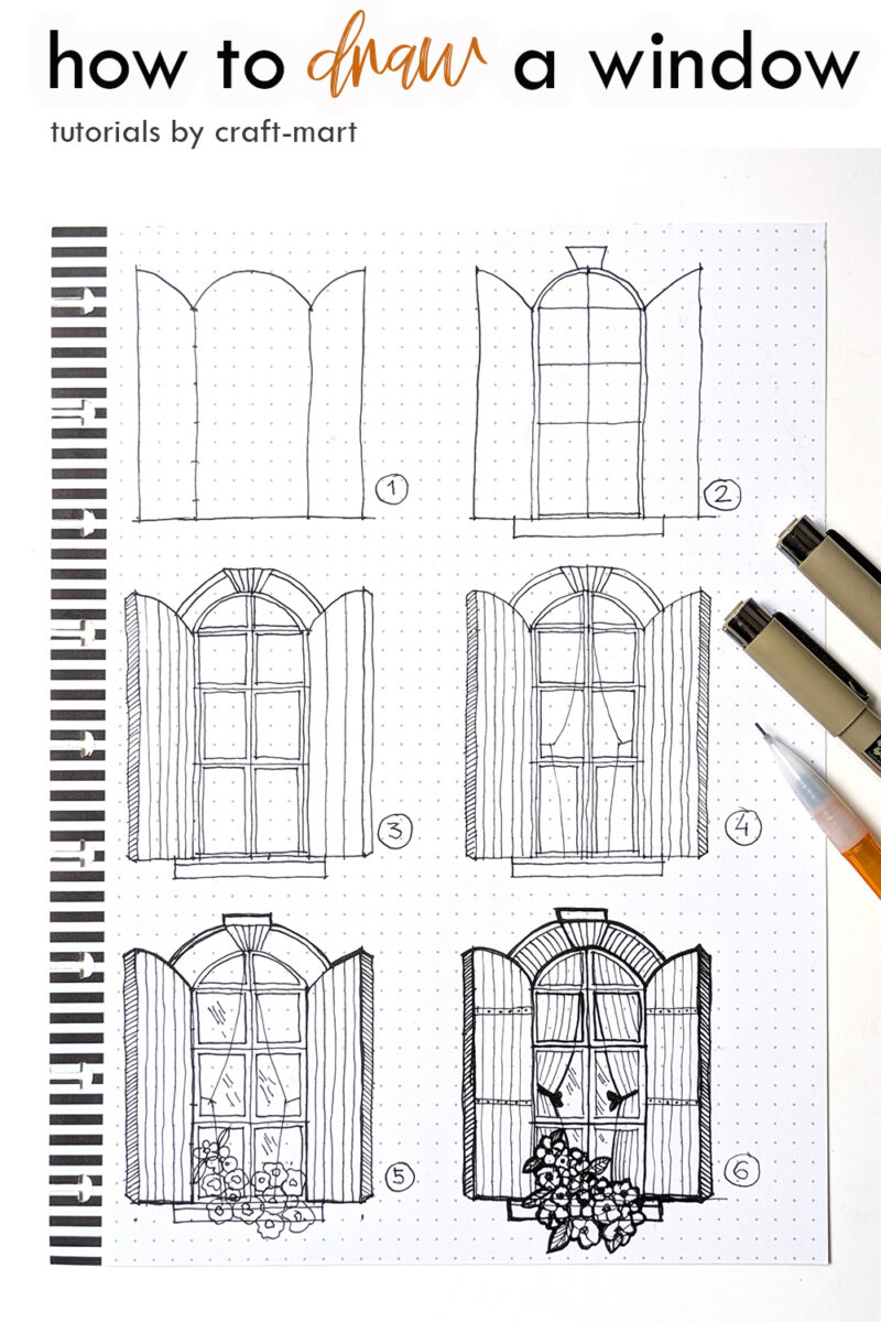 How to Draw a Window - easy step-by-step art tutorials - Craft-Mart
