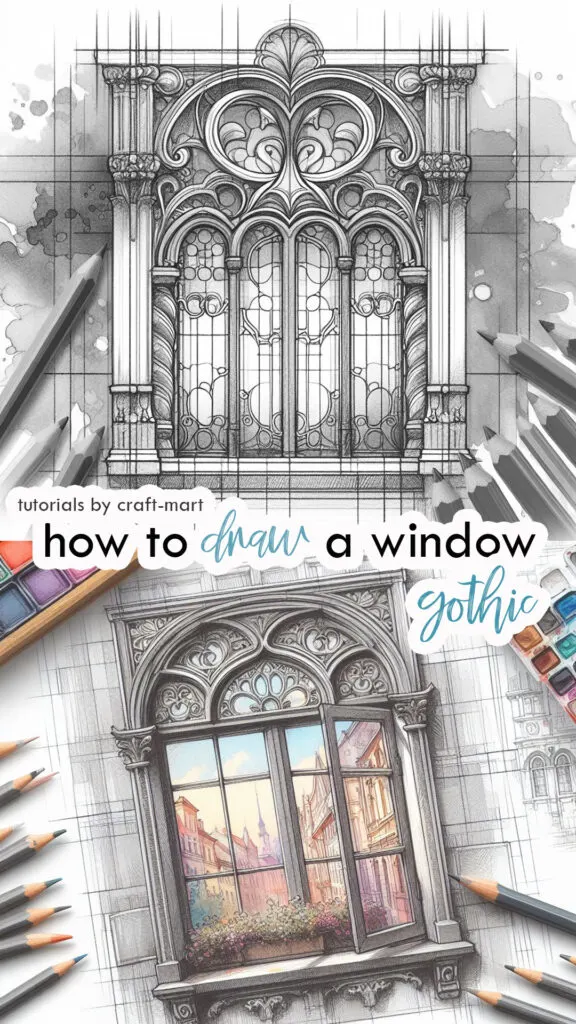 gothic window drawing ides