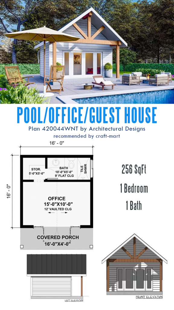 pool house / guest house floor plan