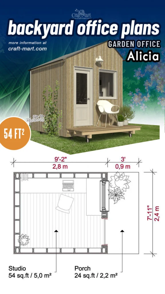 Backyard Office Plans 'Alicia'