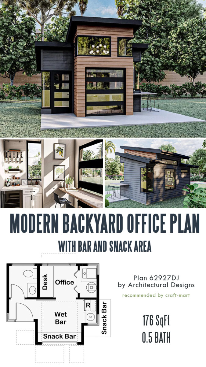 15+ Modern Backyard Office Plans to Build and DIY - Craft-Mart