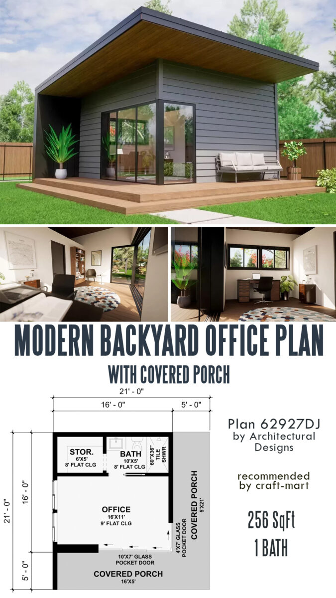 15+ Modern Backyard Office Plans to Build and DIY - Craft-Mart