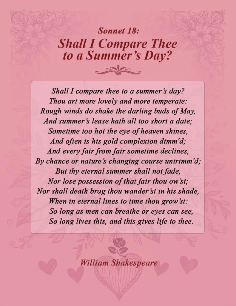 Sonnet 18 by W. Shakespeare