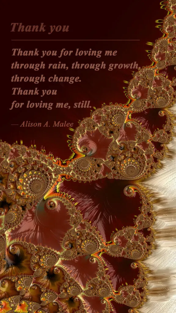 'Thank you' by Alison A. Malee