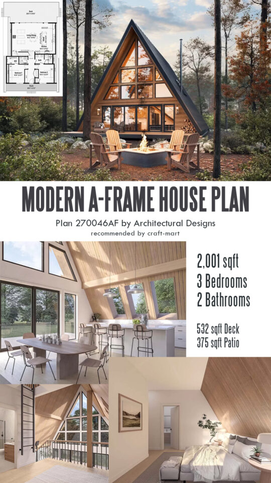 12+ Modern A-Frame Cabin Plans, Homes, Tiny Houses - Craft-Mart