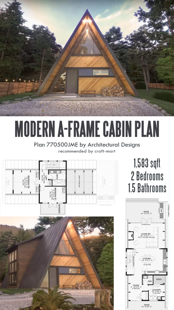 A-Frame House Plan Under 1600 Square Feet