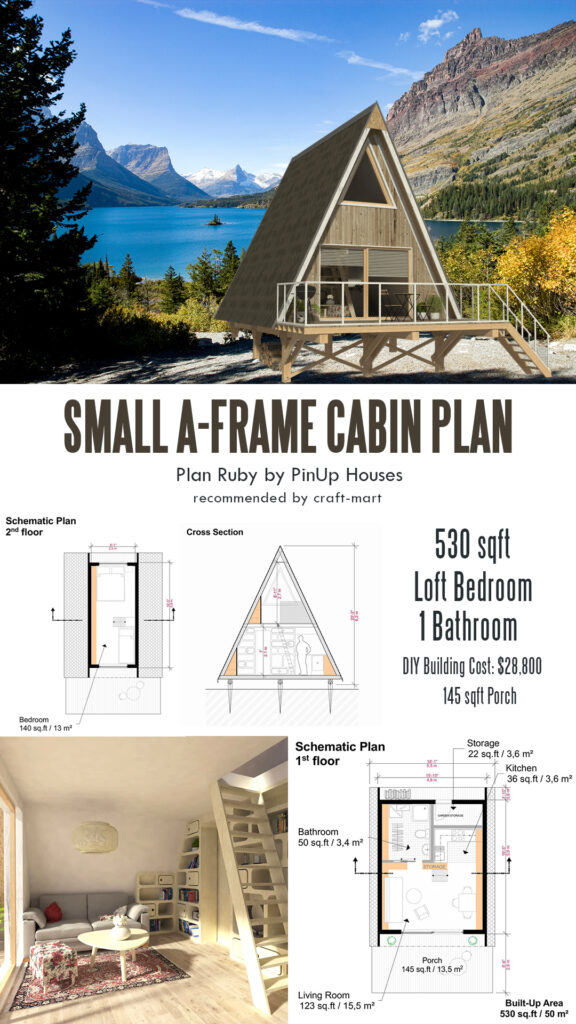 A-Frame Cabin with Loft Ruby