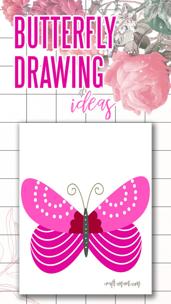 easy butterfly drawing