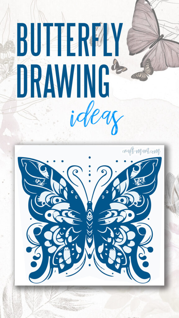 graphic butterfly drawing