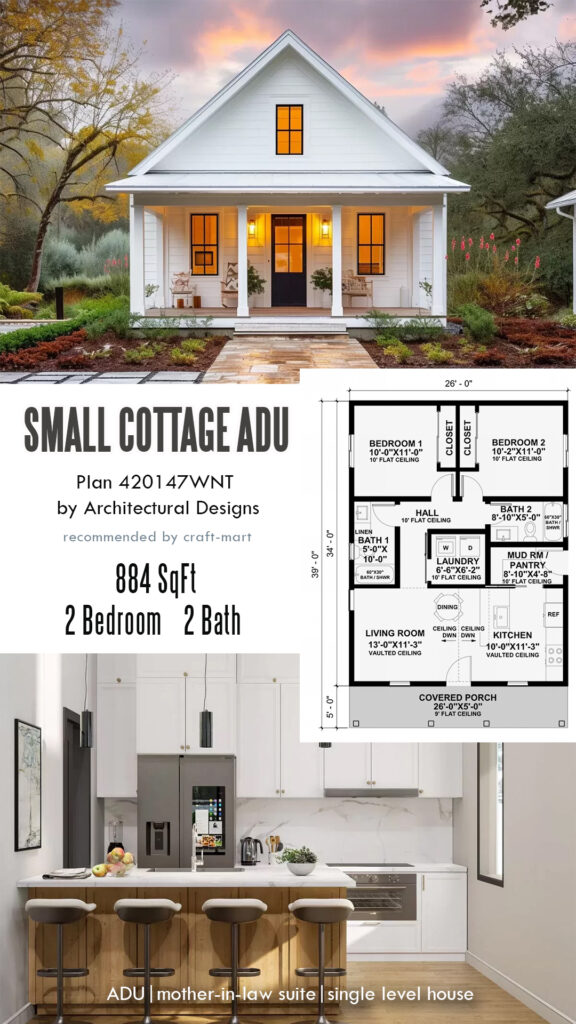 Small Cottage ADU (800 sq. ft.)