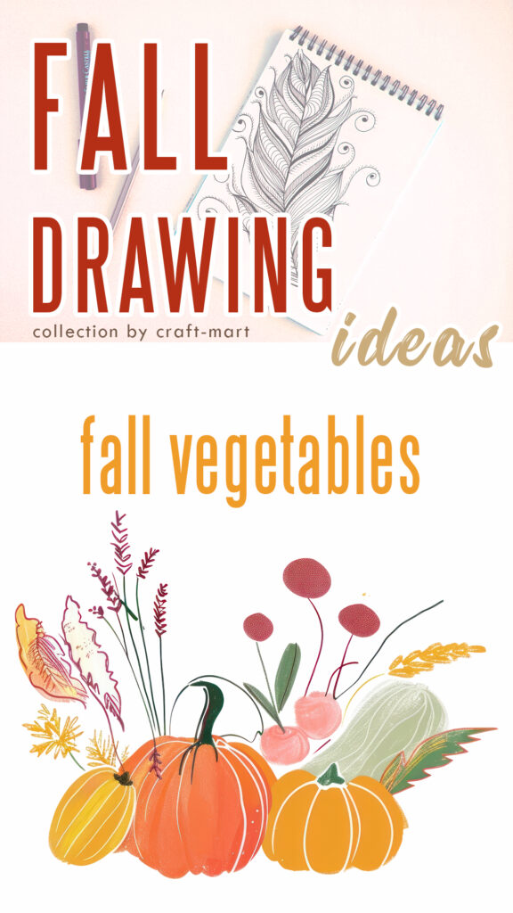 harvest vegetables drawing idea