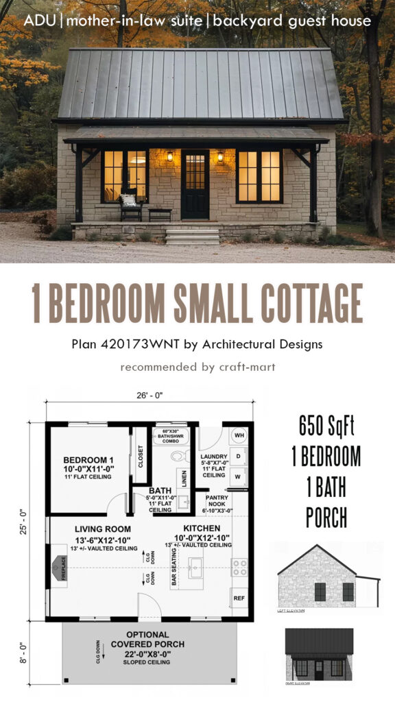 Cozy 1-Bedroom Cottage