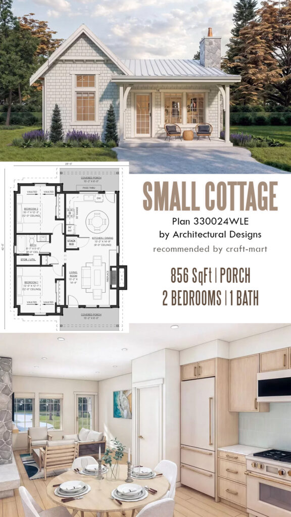 2 bedroom cottage plan