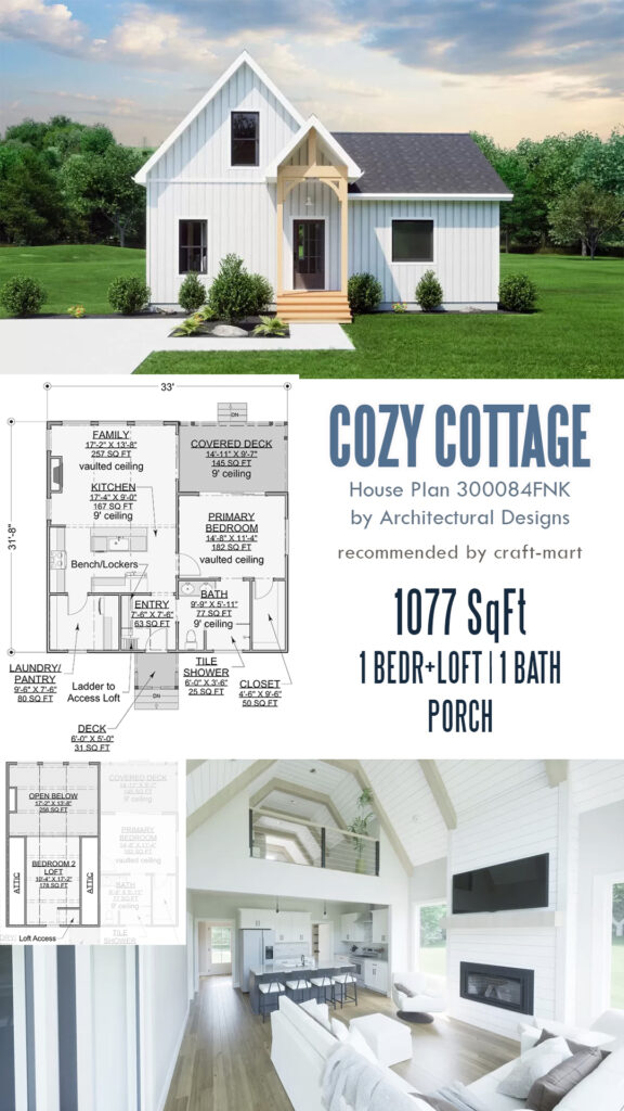 1000 sq.ft. Cozy Cottage House Plan