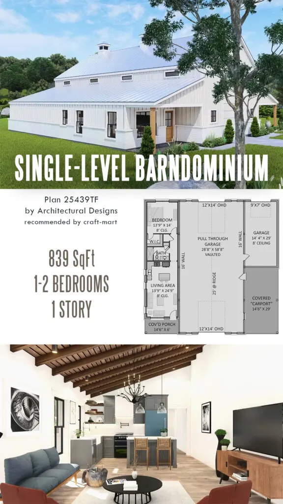 Shop & House Barndominium Floor Plan