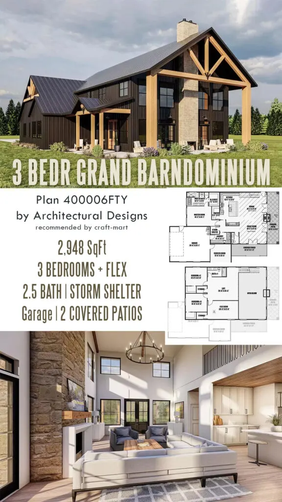 3 bedroom grand barndominium