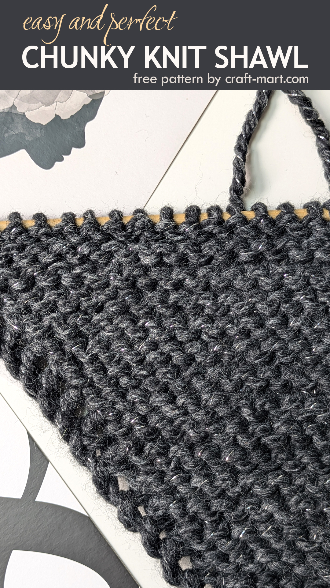 172 4 CHUNKY KNIT SHAWL Craft Mart