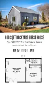 600 sqft backyard ADU